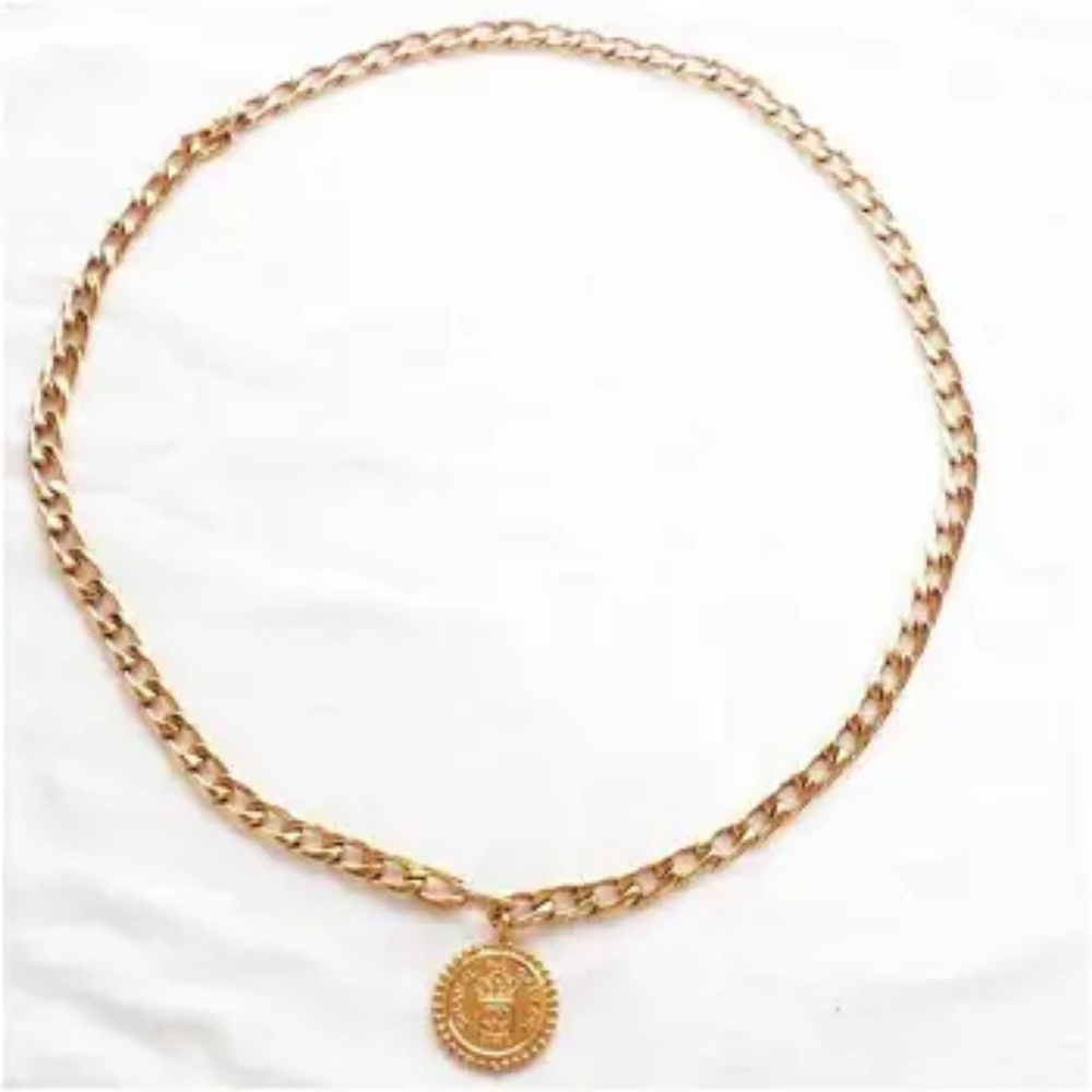 Chanel CHANEL Belt Coco Mark Gold Chain Ladies